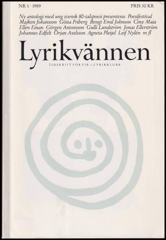 Lyrikvännen | 1989 / 1