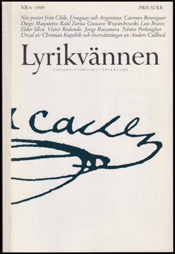 Lyrikvännen | 1989 / 6