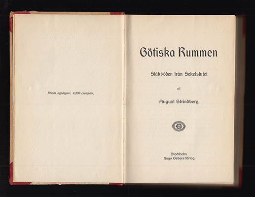 Strindberg, August | Götiska rummen : Släkt-öden från sekelslutet