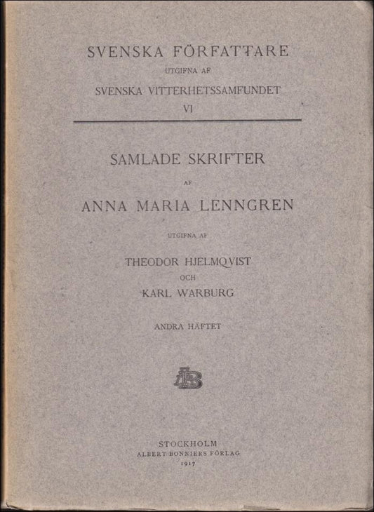 Lenngren, Anna Maria | Samlade skrifter : Andra häftet