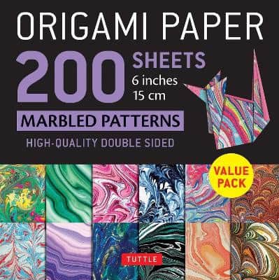 Tuttle Studio, [red.] | Origami Paper 200 sheets Marbled Patterns 6' (15 cm)