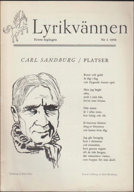 Lyrikvännen | 1958 / 4 : Carl Sandburg/platser