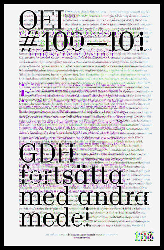 OEI | 2023 / 100-101 : Forsätta med andra medel.