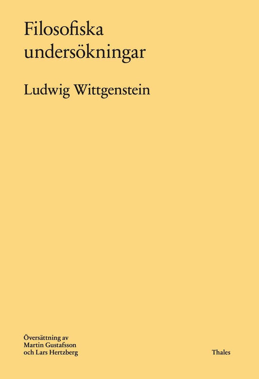 Wittgenstein, Ludwig | Filosofiska undersökningar