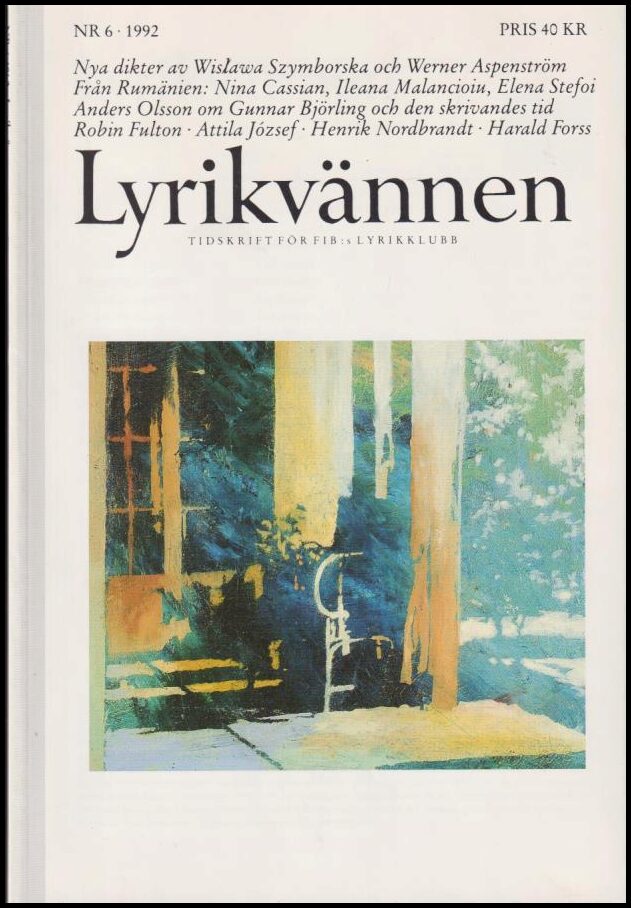 Lyrikvännen | 1992 / 6