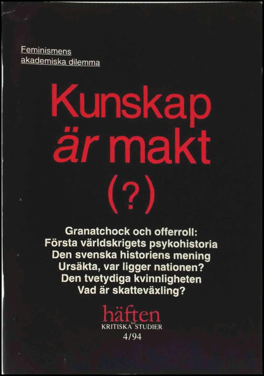 Häften för kritiska studier | 1994 / 4