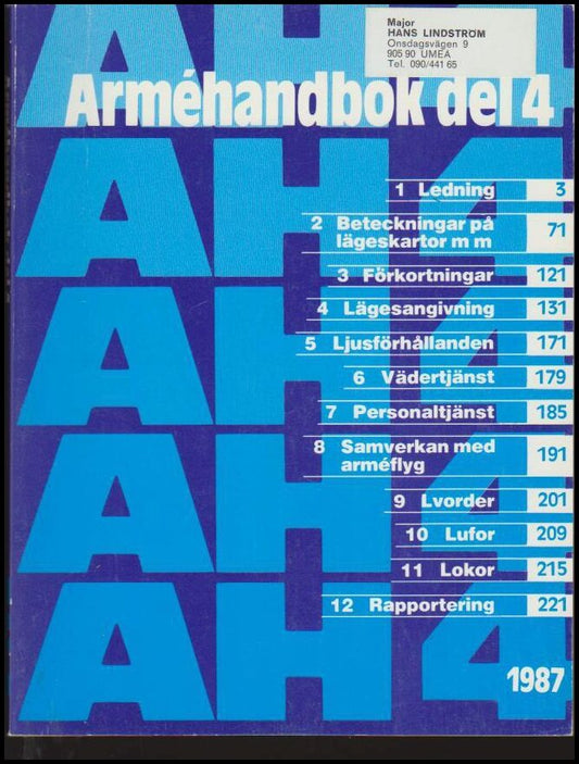 Arméhandbok del 4 : AH4