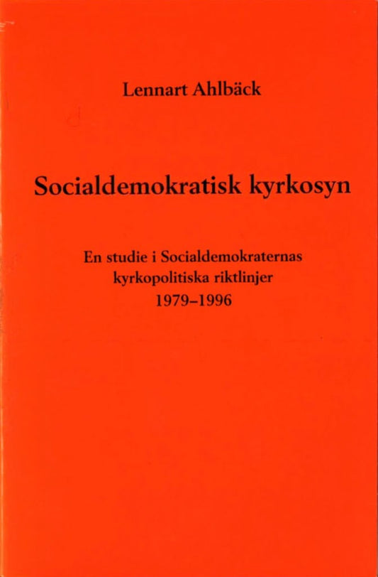 Ahlbäck, Lennart | Socialdemokratisk kyrkosyn