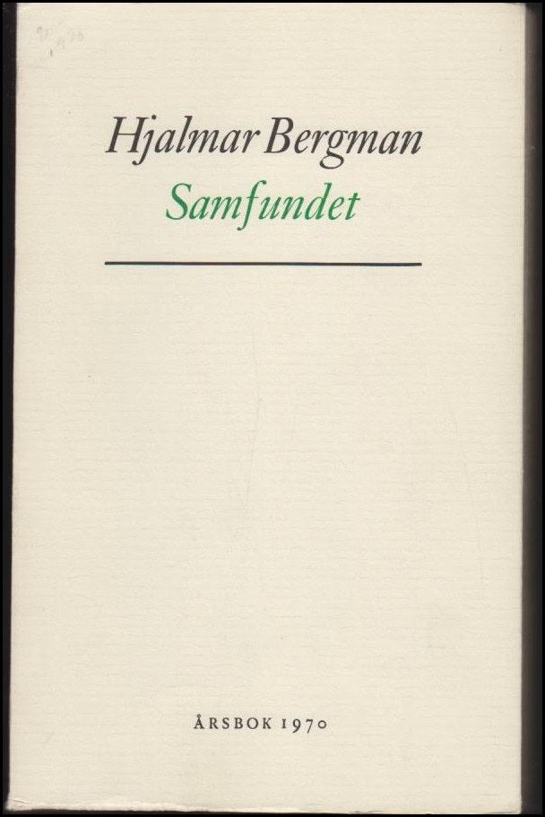 Bergman, Hjalmar | Samfundet