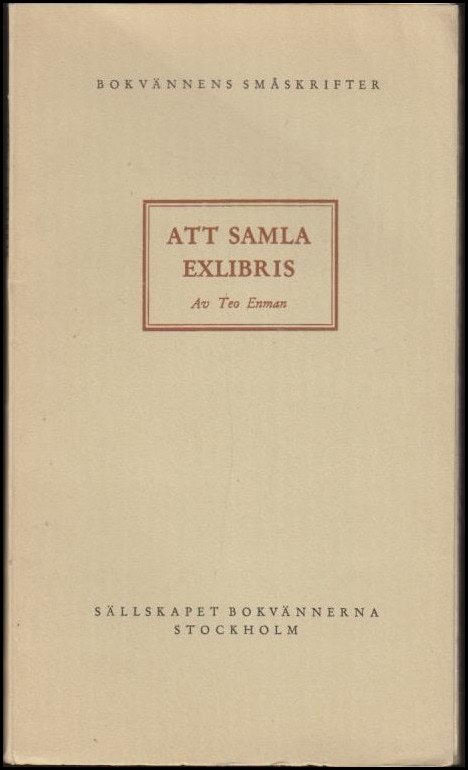 Enman, Teo | Att samla exlibris