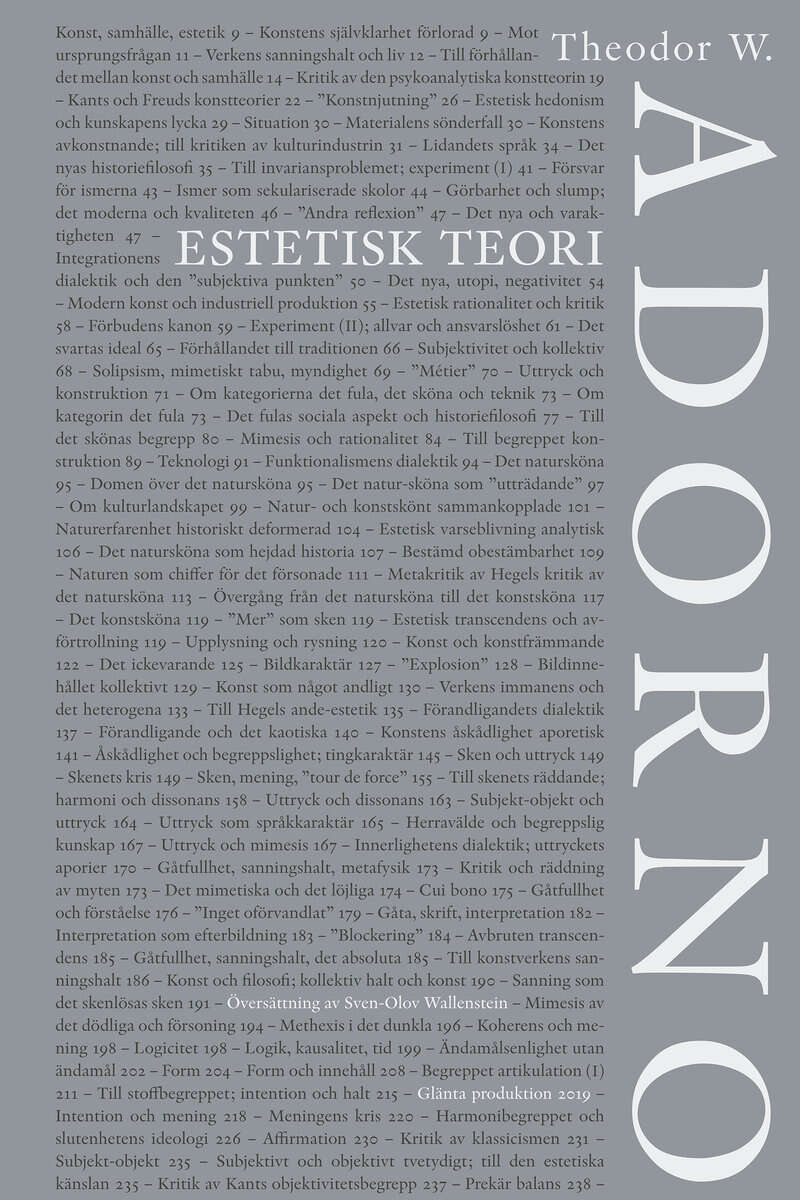 Adorno, Theodor W. | Estetisk teori