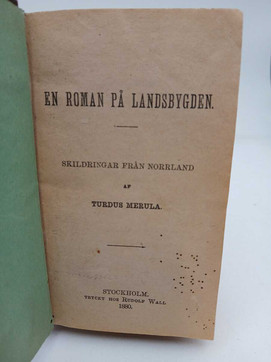 Qvanten, Aurora von | En roman på landsbygden : Skildringar från Norrland : af Turdus Merula