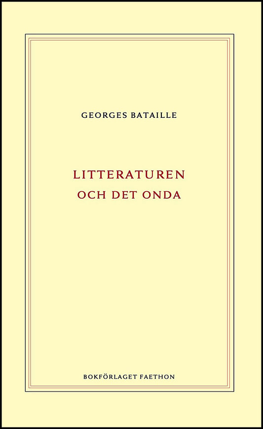 Bataille, Georges | Litteraturen och det onda