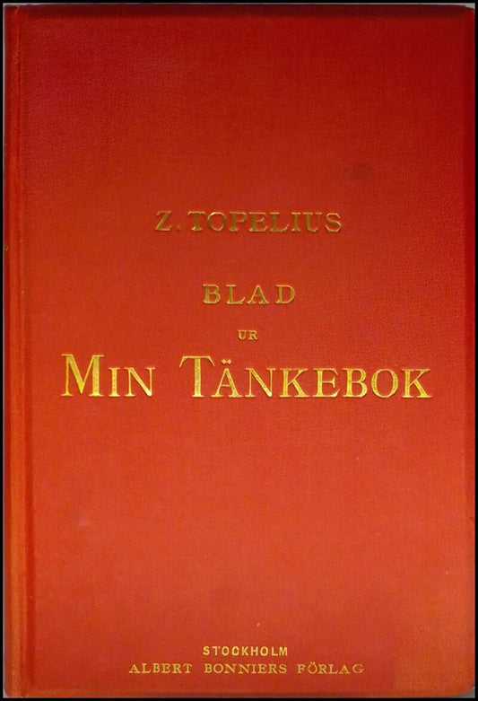 Topelius, Zacharias | Blad ur min tänkebok