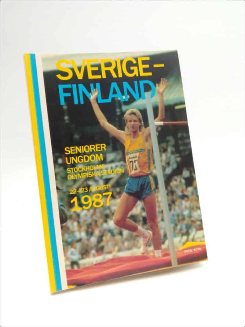 Svenska Friidrottsförbundet | Sverige-Finland : Seniorer Ungdom Stockholms Olympiska Stadion 22-23 August 1987