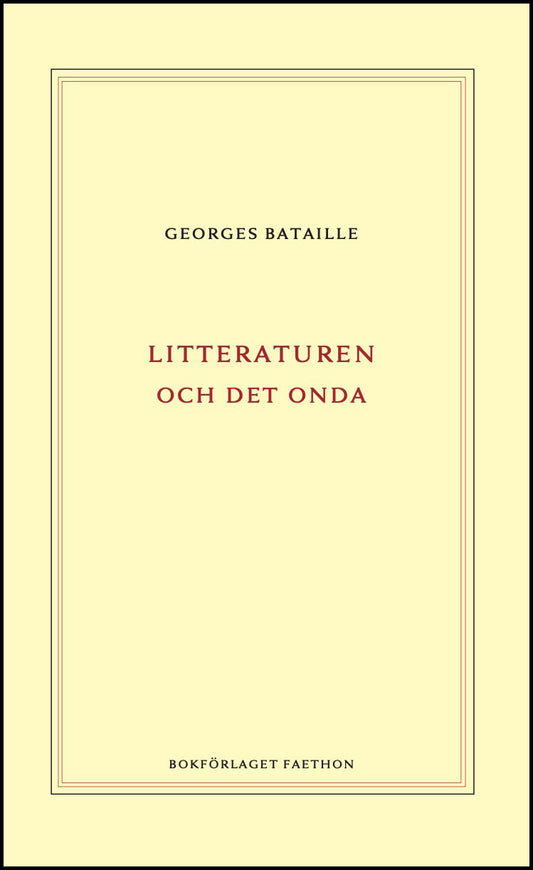 Bataille, Georges | Litteraturen och det onda