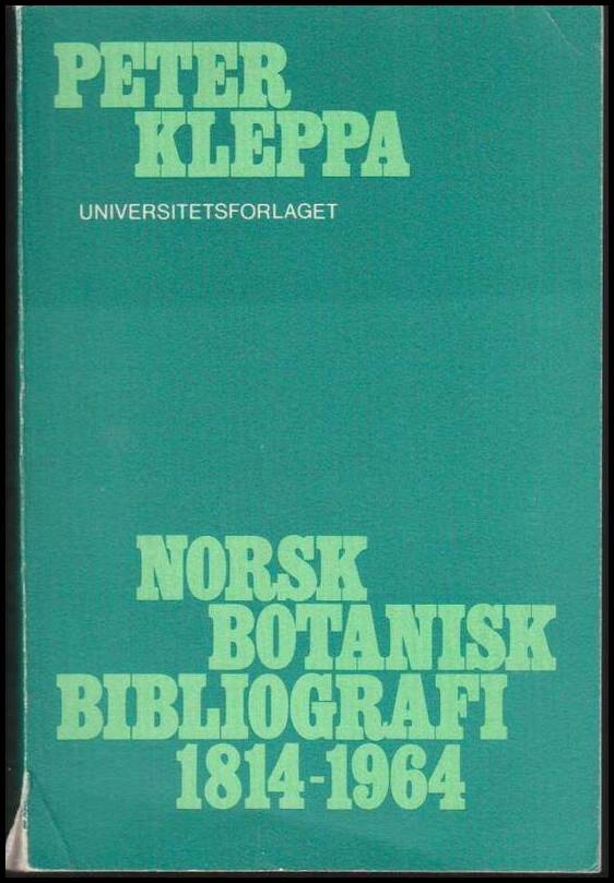 Kleppa, Peter | Norsk botanisk bibliografi 1814-1964